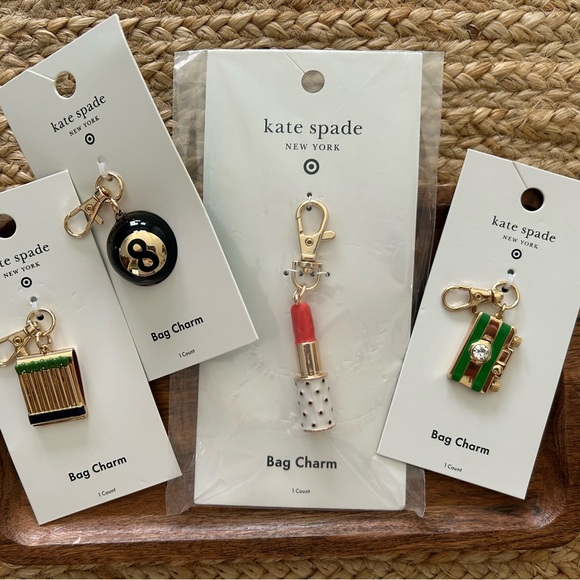 Kate Spade Bag Charms Bundle: Matches, Lipstick, 8 Ball, Camera - Picture 2 of 16